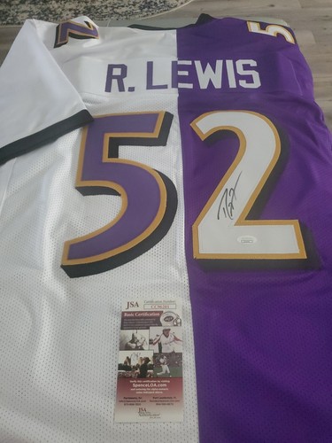 RAY LEWIS SIGNED BALTIMORE RAVENS HOME/AWAY JERSEY-JSA - Picture 1 of 17