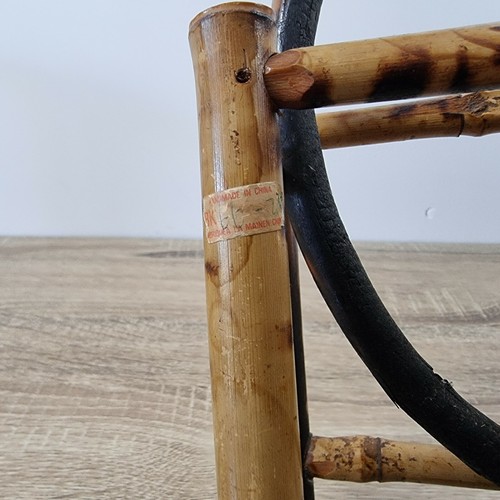 Vintage 1970s Burnt Bamboo Sculpture Chinoiserie Japandi Boho Decor - Bild 9 von 12