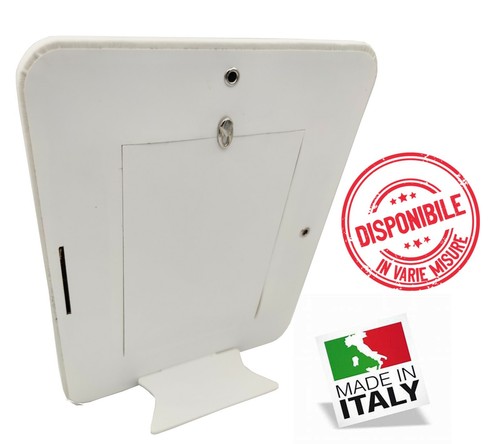 OGGETTANDO Portafoto in Ecopelle Grigia e Legno Bianco Tema Albero Vita - Foto 2 di 5