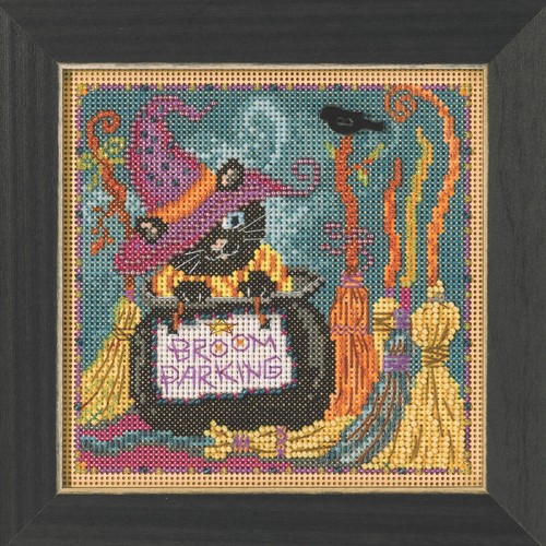 Broom Parking Cross Stitch Kit Mill Hill 2022 Buttons & Beads Autumn MH14224 - Picture 2 of 2