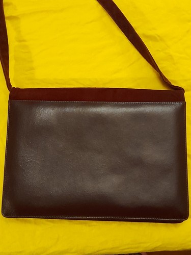 Charles Jourdan Vintage Clutch Tasche Wildleder & Leder - Bild 3 von 5