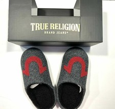 New True Religion Brand Jeans Slippers House shoes Men  s Medium 9-10 in a box