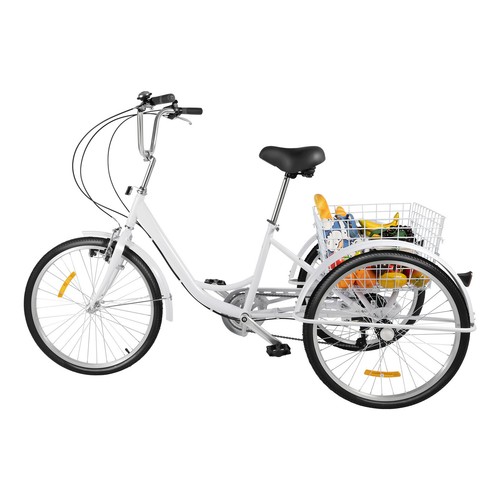24" Dreirad 6 Gänge 3 Rad Fahrrad für Erwachsene Senioren Einkaufen Trike + Korb - Bild 25 von 63