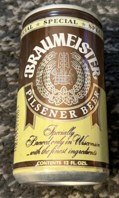 Braumeister Special Aluminum Yellow Beer Can Jos Huber Monroe Wi