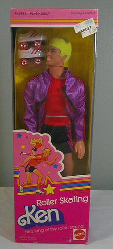 Muñeca Ken de patinaje sobre ruedas Mattel 1980 vintage #1881 - ¡¡En caja original!!!
