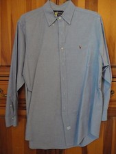 Men's Polo Ralph Lauren Blue Large 16 1/2 - 34 Long Sleeve Shirt