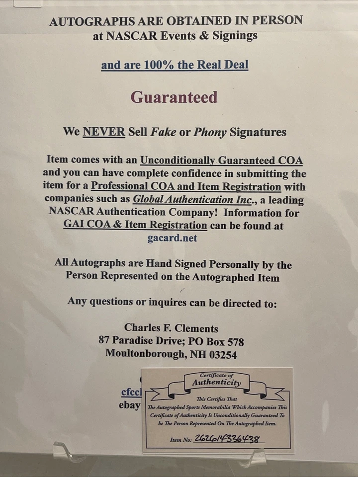 Greg Biffle Guardia Nacional #16 Roush Racing Autografiado 2005 Foto 4 de 4