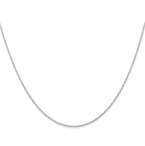 "Cadena de cuerda de oro blanco de 0,6 mm 14 K 16' 18"" 20"" 22"" o 24" - Imagen 3 de 3