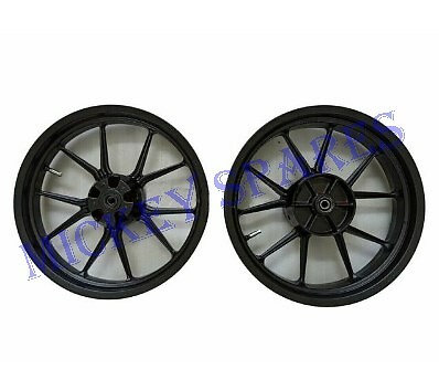 Compatible For KTM Duke 390 Front and Rear Wheel Rim Black 2017 To 2020 Model - Imagen 1 de 3