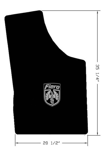 NEW! 1984-1988 Black Floor Mats Pontiac Fiero with Silver Crest logo Embroidery - Picture 6 of 12