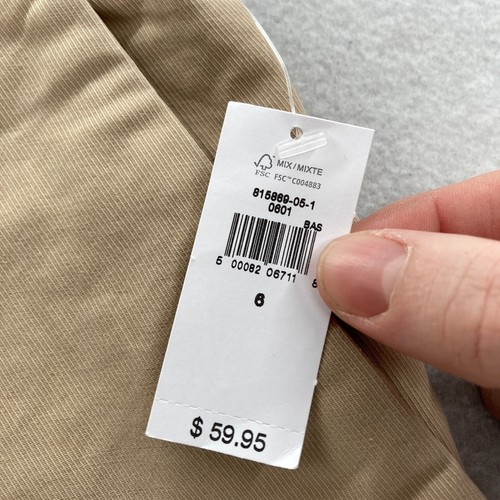 GAP Straight Up Khaki Pants Women's 6 Beige Relaxed Tapered Casual Preppy NWT - Picture 4 of 14