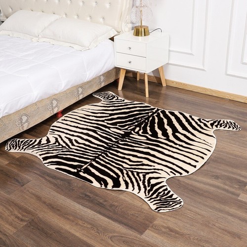 Animal Hide Print Mats Zebra Pink Leopard Faux Fur Area Rug Non Slip Carpet UK - Picture 12 of 18