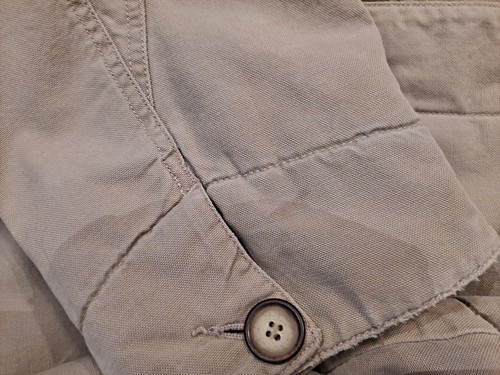 Structure VTG Leather Corduroy Trim Sherpa Canvas Chore Barn Coat LG(Read Flaws) - Picture 10 of 13