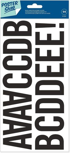 Cardstock Alphabet Stickers Poster Shop American Crafts Alpha Black 345590 - Picture 5 of 5