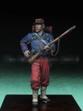 1/32 Scale American Civil War Union Zouave Soldier Resin Model Figure Unassemble