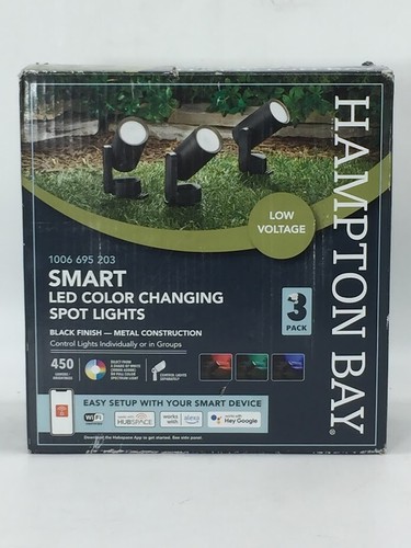 10-Watt Equivalent Low Voltage Black LED Landscape Spotlight w/ Smart App (3pk)