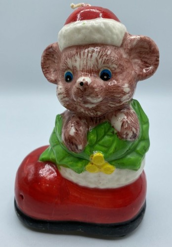 Vintage Holiday Christmas Bear Santa Musikkerze 5" von M&S Sales - Bild 4 von 12