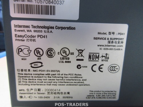 709 M- Intermec PD41 Thermo 300DPI USB + LAN Label  Drucker PD41A61100002030 POS - Bild 6 von 6