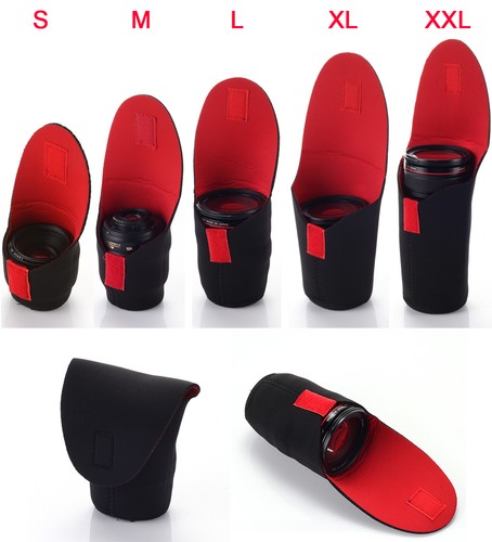 Neoprene DSLR Camera Lens Bag Pouch Soft Protector Case Small Middle Large S-L - Picture 1 of 14