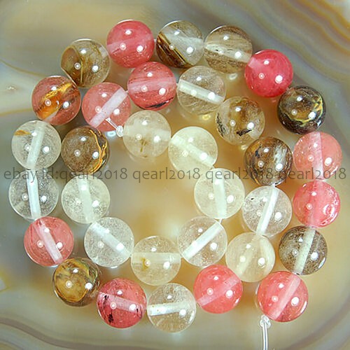 Wholesale Natural Gemstone Round Spacer Loose Beads 4mm 6mm 8mm 10mm 12mm 14mm - Picture 39 of 227