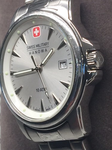 GORGEOUS SWISS MILITARY HANOWA 10 ATM DATE INDICATOR  SWISS MADE WATCH - Picture 3 of 12