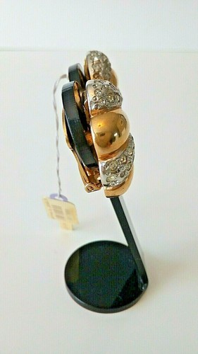 NWT Vogue Bijoux Vintage Crystal Shell Earrings~$155 - Foto 5 di 8