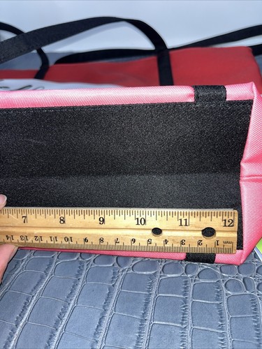 Clinique x Kate Spade Shopping Shoulder Travel Tote Large Red/White/Pink Bag - Picture 5 of 7