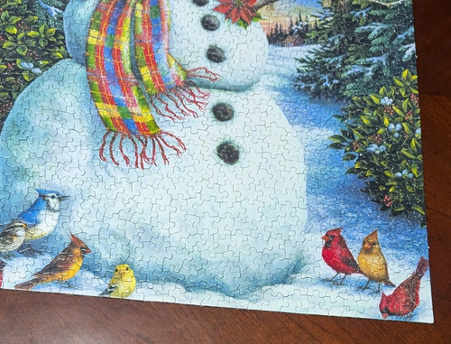 Springbock Puzzle Schneemann Feathered Friends 1000 Teile Weihnachten Winter 2004 - Bild 10 von 11