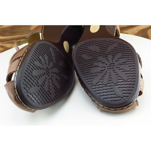 Softspots Sz 9 M Brown Gladiator Leather Women Sandals 7731300 - Picture 6 of 7