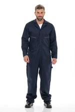 Men's 8 Ounce Twill Deluxe Long Sleeve Coverall Men Zip-Front Cotton Coverall