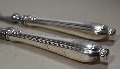 Antique Tiffany & Co Carving Set J Rodgers & Sons Cutlers to Her Majesty - Picture 5 of 18