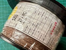 20AWG UL3266 Cross-linked XLPE Hook-up Wire, 125C, 300V, BROWN, 500ft Spool