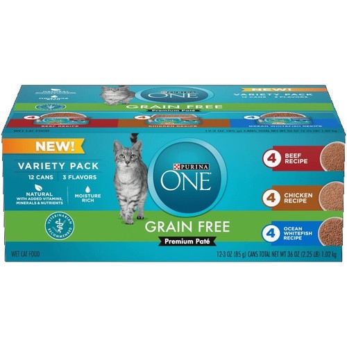 Grain Free Natural Variety Pack, Wet Cat Food Pate, 3 oz Cans, 24 Count