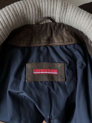 PAL ZILERI Concept Leather Coat Jacket Brown Hooded Men's Size 50 - Picture 5 of 13