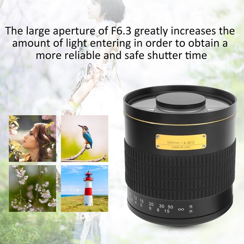 500mm F6.3 Telephoto Manual Focus Mirror Lens With Adapter UK - Imagen 6 de 12