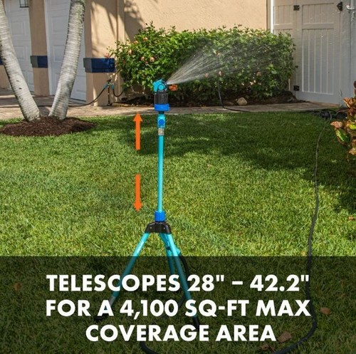 Aqua Joe Indestructible Turbo Drive 360º Tripod Lawn & Garden Sprinkler NEW - Picture 7 of 13