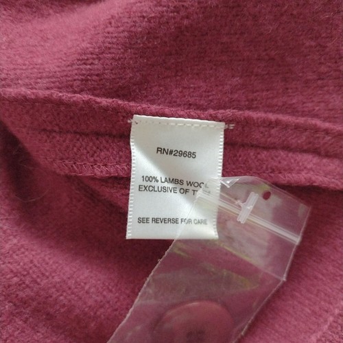 Pendleton Petite Boiled Lambswool Blazer L NEW Berry Pink Winter Jacket - Picture 8 of 9