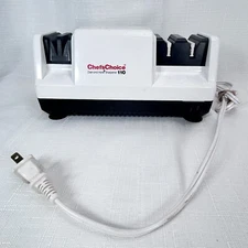 CHEFS CHOICE 110 Diamond Hone Electric Knife Sharpener 3-Stage White ~ Tested