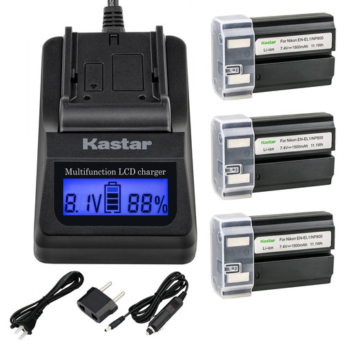 Kastar Battery LCD Fast Charger for Nikon EN-EL1 MH53 Nikon Coolpix 4800 Camera - Picture 10 of 11