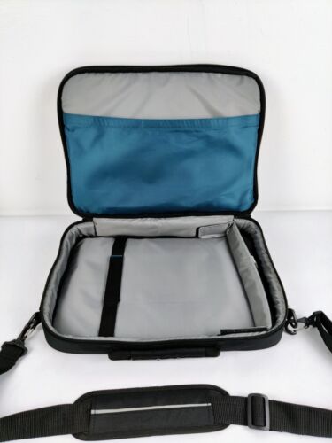 Case Logic Laptop Messenger Bag Briefcase Shoulder Strap Pockets Black Gray 16" - Picture 3 of 9