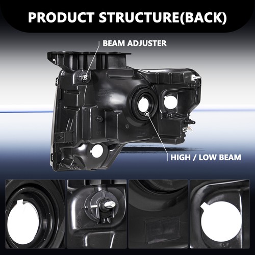 For 2009 2010 2011 2012 2013 2014 Ford F-150 F150 Pickup Headlights Pair - Bild 22 von 25