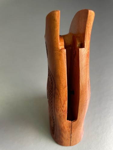 New Flower art on Grips for S&W K/L Frame Round Butt Hardwood Handmade - Picture 8 of 8