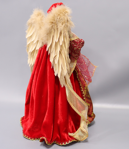 Santa s Workshop Multi-color Solid Print Wooden American African Diva Angel - Picture 3 of 4