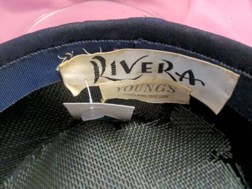 Vintage Rivera for Youngs Damen schwarz Stoff Pillbox Hut 7,5" gebraucht, in einwandfreiem Zustand - Bild 6 von 6