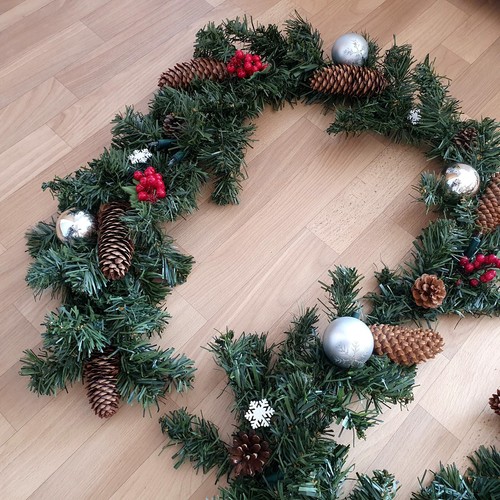 270cm Girlande Weihnachtsgirlande Tannengirlande Weihnachtsdeko LED Außen Innen - Bild 10 von 15