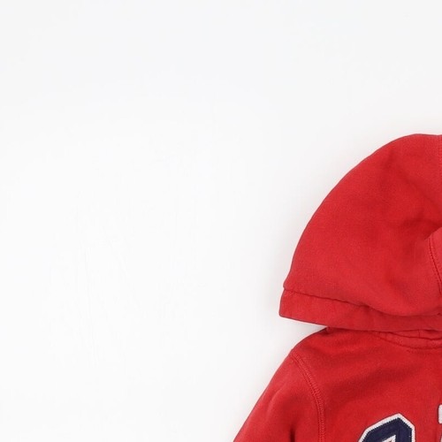 Gap Boys Red Collared Colourblock 100% Cotton Full Zip Jumper Size XS - Picture 3 of 12