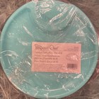 The Pampered Chef 2823 10" Picnic Outdoor Party Plates Blue & Green Set Of 6 New