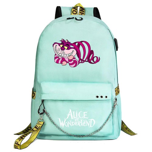 Alice In Wonderland Rucksack Boys Girls Kids School Bags USB Backpack Bagpack - Bild 44 von 52