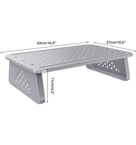 BNIB ATUMTEK Large Monitor/Laptop Stand Riser, grey model ATMS071 - Picture 6 of 7