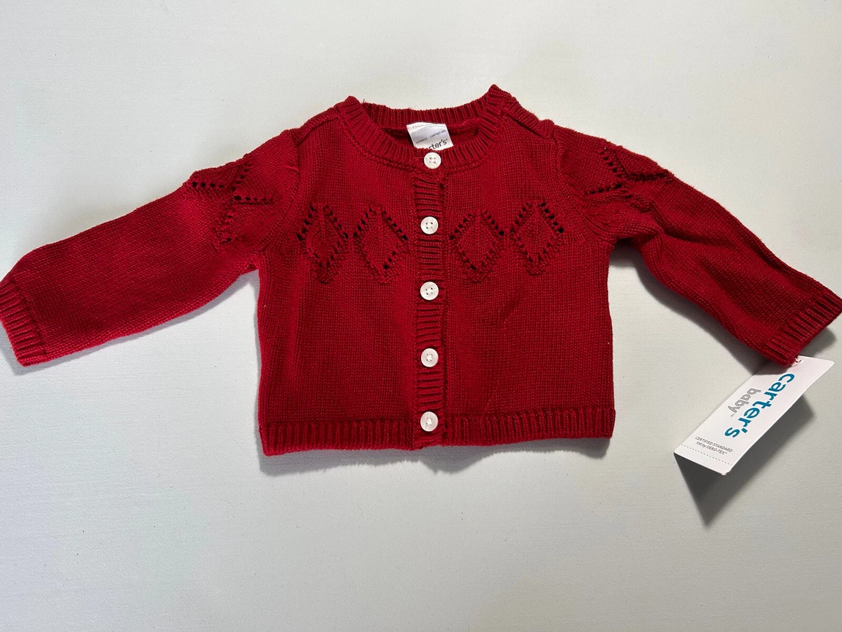 Carters red deals cardigan